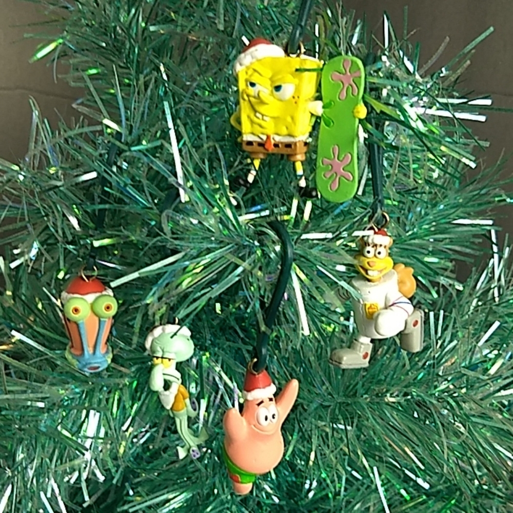 SpongeBob mini ornament set by Kurt Adler Designs, VTG 90s